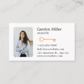 Aangepaste makelaar Foto & Gold Key Visitekaartje (Voorkant)