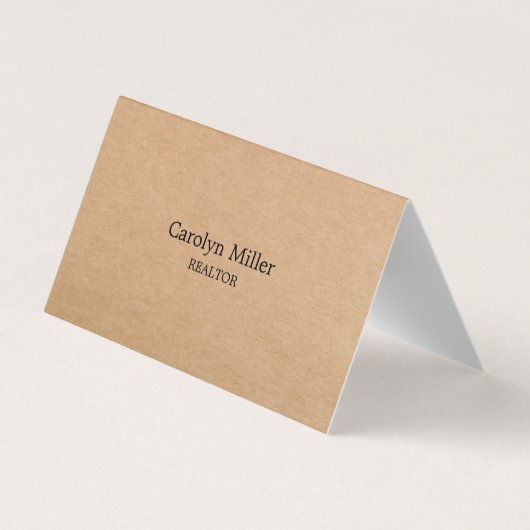 Aangepaste makelaar Foto & Gouden Sleutel Kraft Ge Visitekaartje (Achterkant)