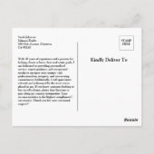 Aangepaste makelaar in onroerend goed Bedankt aan  Briefkaart (Achterkant)