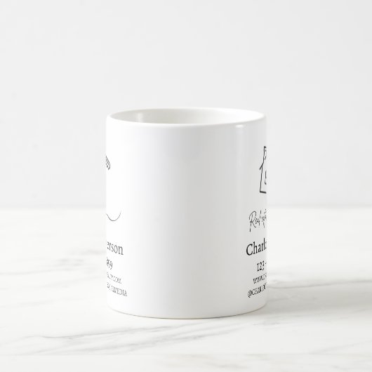 Aangepaste makelaar koffiemok (Center)