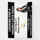 Aangepaste makelaar Logo Promotional Spandoek (Verticaal)