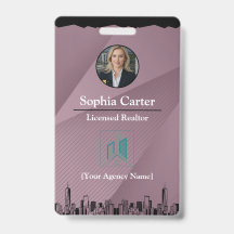 Aangepaste makelaar medewerker ID Kaart badge met 