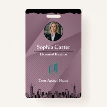 Aangepaste makelaar medewerker ID Kaart badge met 