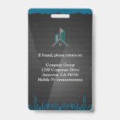 Aangepaste makelaar medewerker ID Kaart badge met (Back)