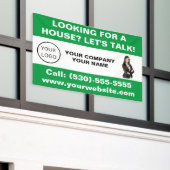 Aangepaste makelaar onroerend goed Logo Marketing Spandoek (Buitenkant Gebouw)