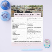 Aangepaste makelaar Open House Feedback Formulier Flyer (Enkel)