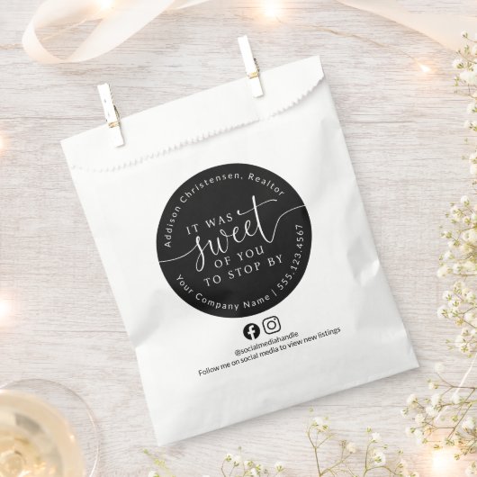 Aangepaste makelaar Open Huis Sweet of You Favorie Bedankzakje (Geknipt)