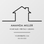 Aangepaste makelaar raamsticker (Vel)