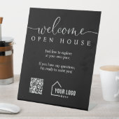 Aangepaste makelaar Welkom Open Huis Reclamebord Met Voetstuk (Insitu)