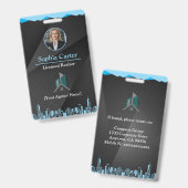 Aangepaste makelaar-werknemers-ID-kaartbadge met f Badge (Voor- en achterkant)