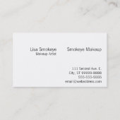 Aangepaste Makeup-artiest met penselen op achtergr Visitekaartje (Achterkant)