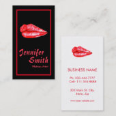 Aangepaste Makeup-artiest Visitekaartje (Voorkant / Achterkant)