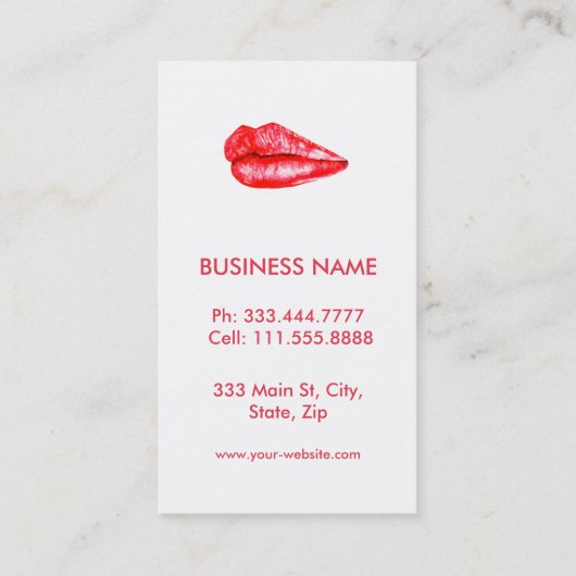 Aangepaste Makeup-artiest Visitekaartje (Achterkant)