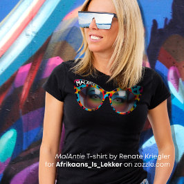 Aangepaste MAL ANTIE / Crazy Aunt Afrikaanse Humor T-shirt