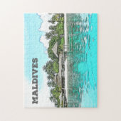Aangepaste Maldiven Legpuzzel (Verticaal)