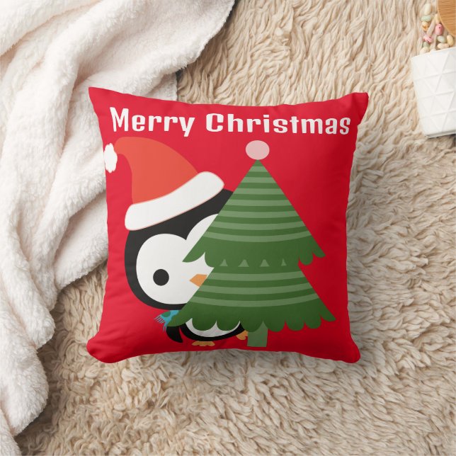 Aangepaste Malle Kerst Pinguïn Kinderen Kussen (Deken)