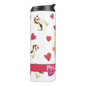 Aangepaste Malse Beagle Hond Valentijnsdag Thermosbeker (Gedraaid links)