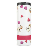 Aangepaste Malse Beagle Hond Valentijnsdag Thermosbeker (Achterkant)