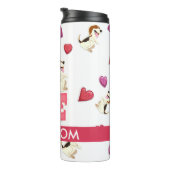 Aangepaste Malse Beagle Hond Valentijnsdag Thermosbeker (Geroteerd rechts)