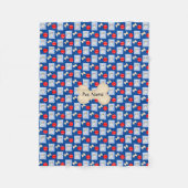 Aangepaste Malshi Blue Fleece Blanket (Voorkant)