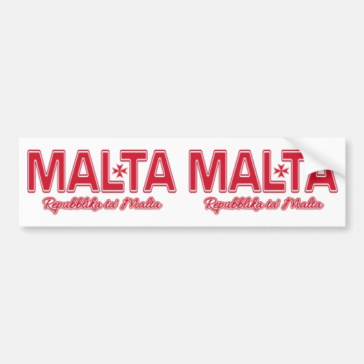 Aangepaste MALTA-bumperstickers Bumpersticker (Voorkant)