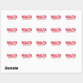Aangepaste MALTA-stickers Hart Sticker (Vel)