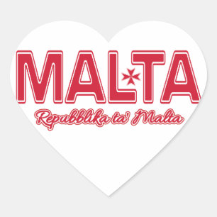 Aangepaste MALTA-stickers Hart Sticker