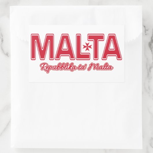 Aangepaste MALTA-stickers Rechthoekige Sticker (Tas)