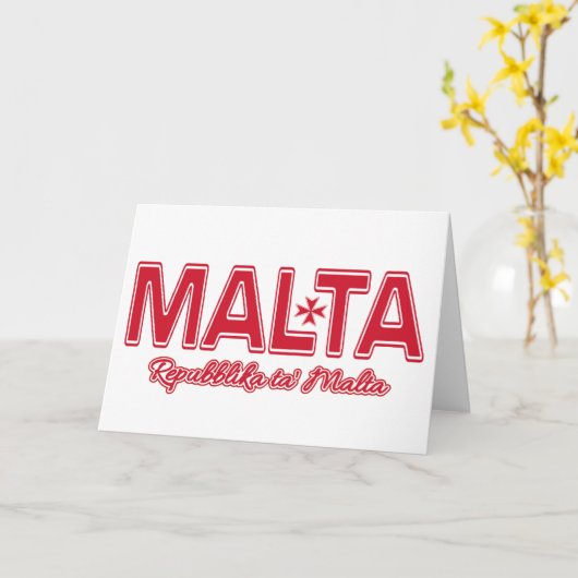 Aangepaste MALTA-wenskaarten Kaart (Gele Bloem)