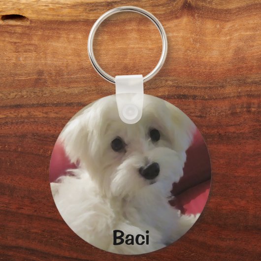 Aangepaste Maltese Sleutelhanger (Voorkant)