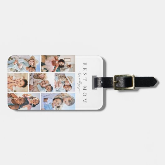Aangepaste mam foto bagagelabel (Voorkant horizontaal)
