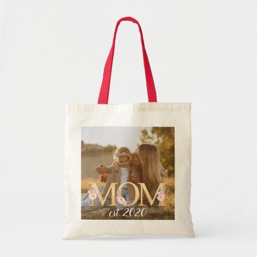 Aangepaste mam foto tote bag (Voorkant)