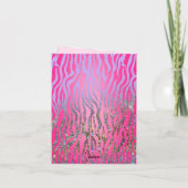 Aangepaste Mam Roze tijger print Birthday Kaart (Achterkant)