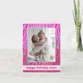 Aangepaste Mam Roze tijger print Birthday Kaart (Voorkant)