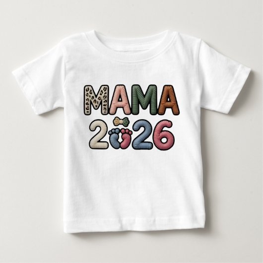 Aangepaste Mama 2026 Nep Babyvoetjes Aandenken (Voorkant)