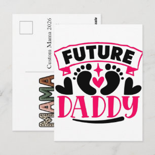 Aangepaste Mama 2026 Neppe Babyvoetjes Aandenken Briefkaart