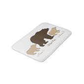 Aangepaste Mama Beer Met 2 Kinder Namen Moederdag  Badmat (Gekanteld)