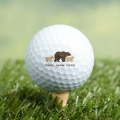 Aangepaste Mama Beer Met 2 Kinder Namen Moederdag Golfballen (Insitu Shirt)