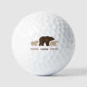 Aangepaste Mama Beer Met 2 Kinder Namen Moederdag Golfballen (Voorkant)