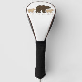 Aangepaste Mama Beer Met 2 Kinder Namen Moederdag Golfheadcover (Voorkant)