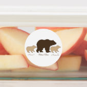 Aangepaste Mama Beer Met 2 Kinder Namen Moederdag Labels (Aangebracht)