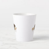 Aangepaste Mama Beer Met 2 Kinder Namen Moederdag  Latte Mok (Voorkant)