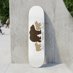 Aangepaste Mama Beer Met 2 Kinder Namen Moederdag Persoonlijk Skateboard
