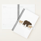 Aangepaste Mama Beer Met 2 Kinder Namen Moederdag Planner (Display)
