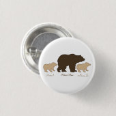 Aangepaste Mama Beer Met 2 Kinder Namen Moederdag Ronde Button 3,2 Cm (Voorkant /achterkant)