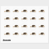 Aangepaste Mama Beer Met 2 Kinder Namen Moederdag Ronde Sticker (Vel)