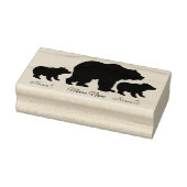 Aangepaste Mama Beer Met 2 Kinder Namen Moederdag Rubberstempel (Stempel)