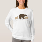 Aangepaste Mama Beer Met 2 Kinder Namen Moederdag T-shirt (Voorkant)