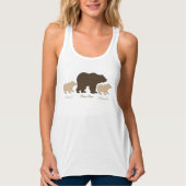 Aangepaste Mama Beer Met 2 Kinder Namen Moederdag Tanktop (Voorkant)