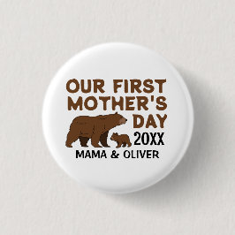 Aangepaste mama en kind ronde button 3,2 cm